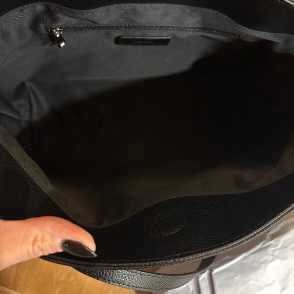 Monorow Sara Black Leather East West Shoulder Bag - Picture 4 of 14